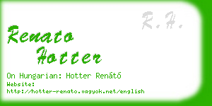 renato hotter business card